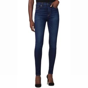 NWT Hudson Mid Rise Barbara Super Skinny Jeans Sz 24 Dark Blue Ankle Stitched